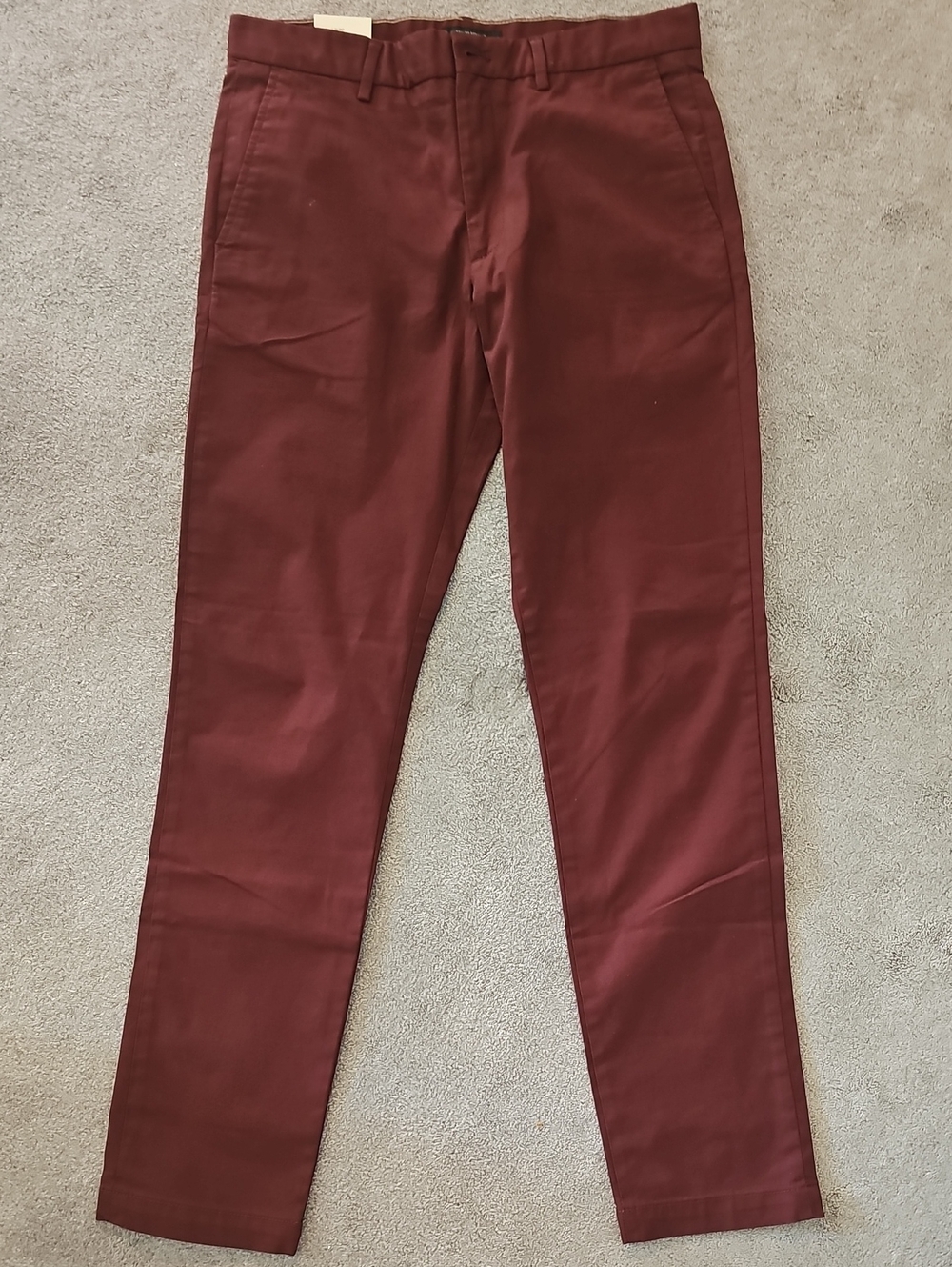 Men's Burgundy Chino Pants Banana Republic 32×34, Skinny